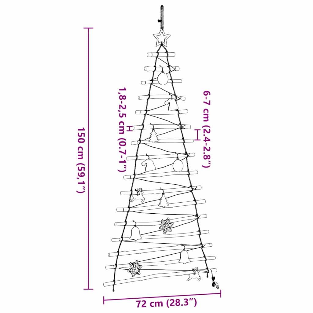 ComfortXL - Sapin de Noël Mural en Bois Massif Lumineux LED pour Décoration Festive 150 cm – ComfortXL Outdoor Living - Image 8