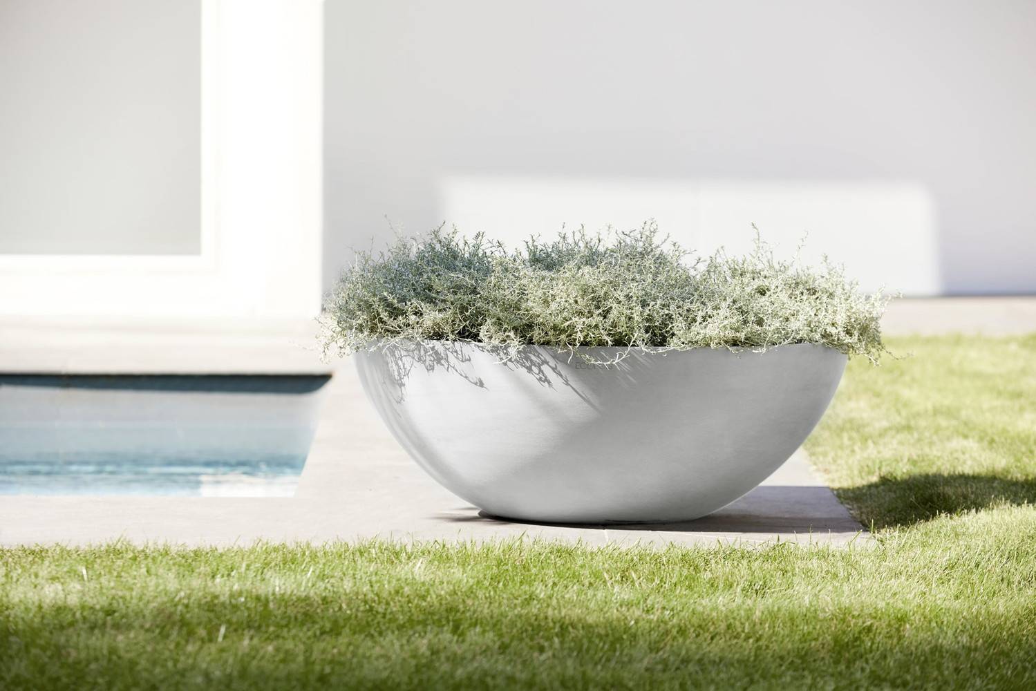 Ecopots - Pot Rond Vienna 70 Blanc Gris - Ø 70 x H. 25,2 cm - 61,7 L ECOPOTS - Imagen 4