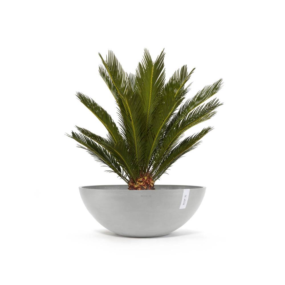 Ecopots - Pot Rond Vienna 70 Blanc Gris - Ø 70 x H. 25,2 cm - 61,7 L ECOPOTS - Imagen 1