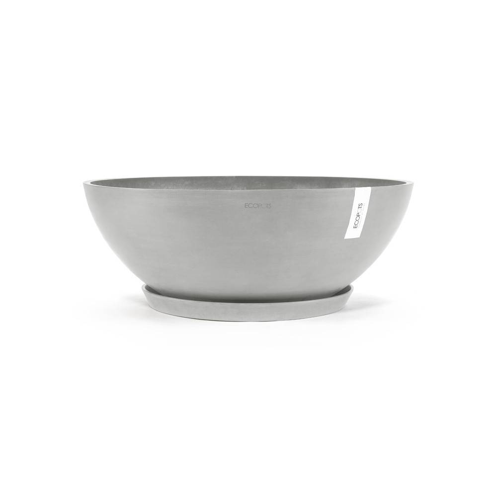 Ecopots - Pot Rond Vienna 70 Blanc Gris - Ø 70 x H. 25,2 cm - 61,7 L ECOPOTS - Imagen 3