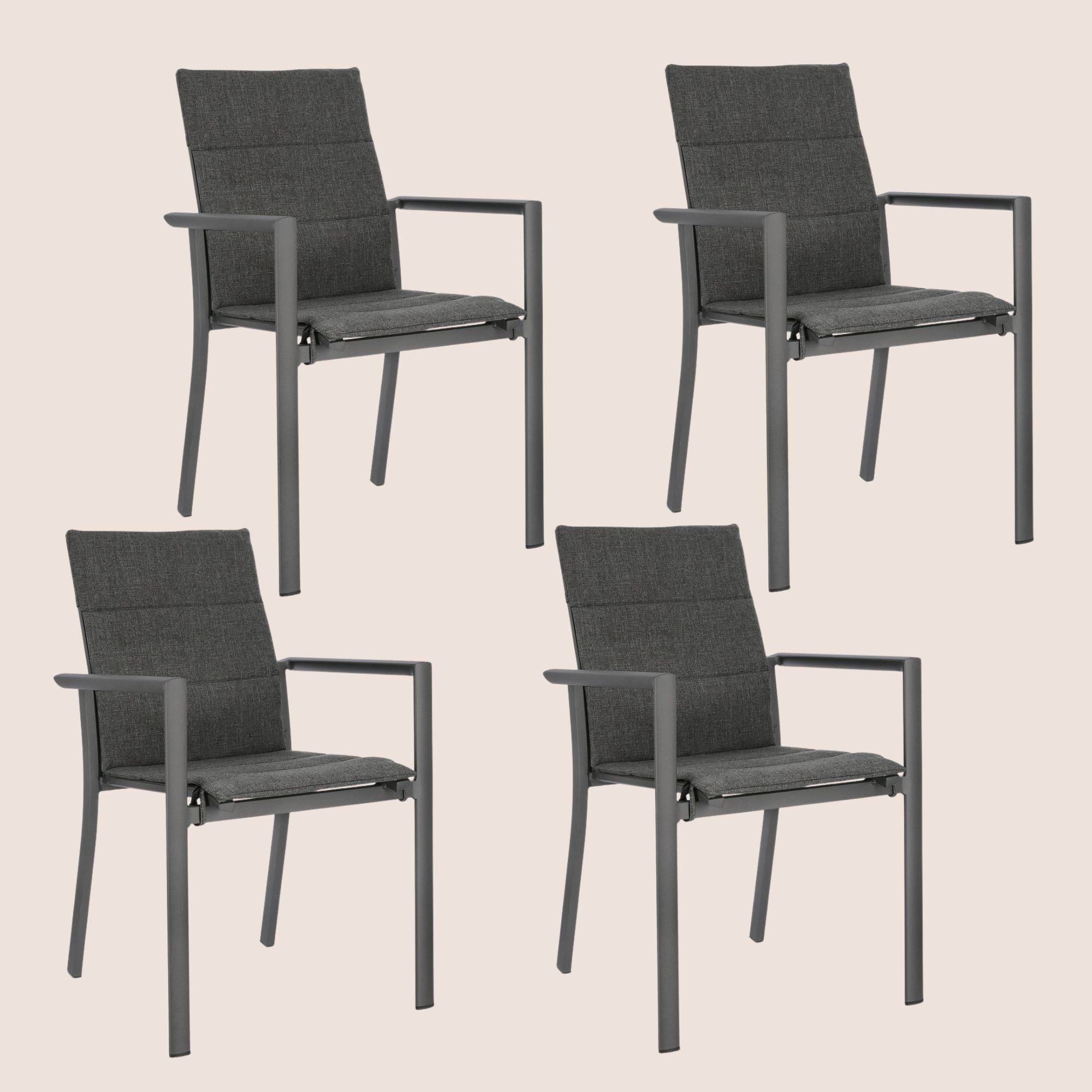 Autre - Coussins pour chaise de jardin en toile (lot de 4) - CASSIS - Imagen 2