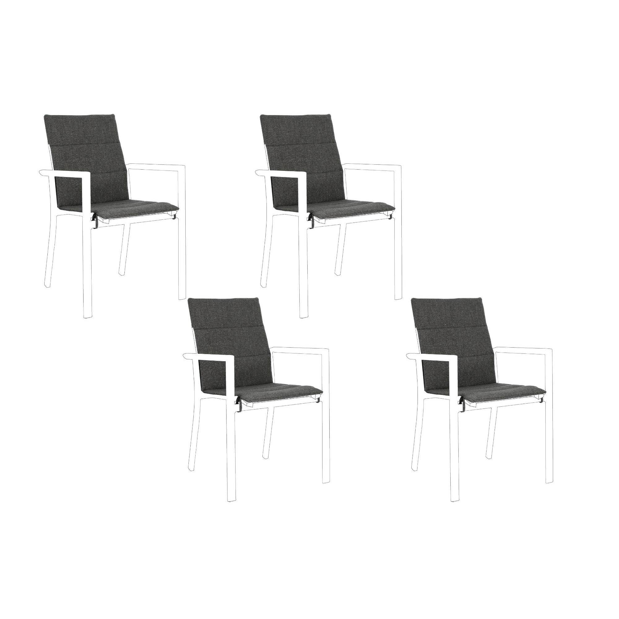 Autre - Coussins pour chaise de jardin en toile (lot de 4) - CASSIS - Imagen 1