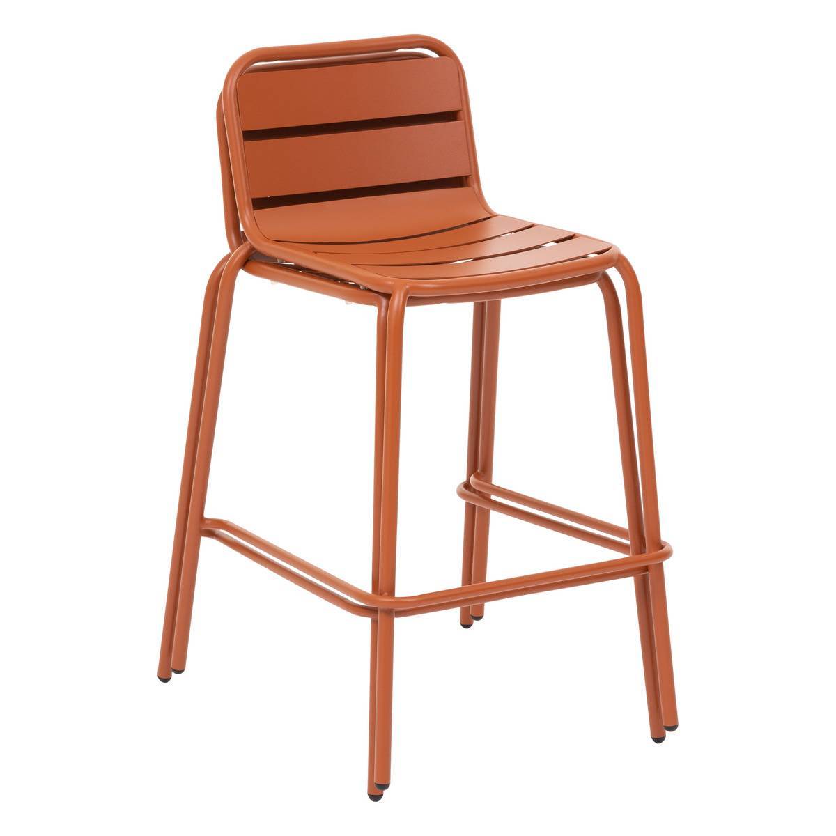 Hesperide - Chaise de bar haute empilable "Phuket" ambre en acier traité époxy Hespéride - Imagen 2