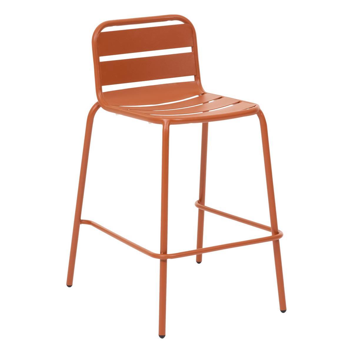 Hesperide - Chaise de bar haute empilable "Phuket" ambre en acier traité époxy Hespéride - Imagen 1