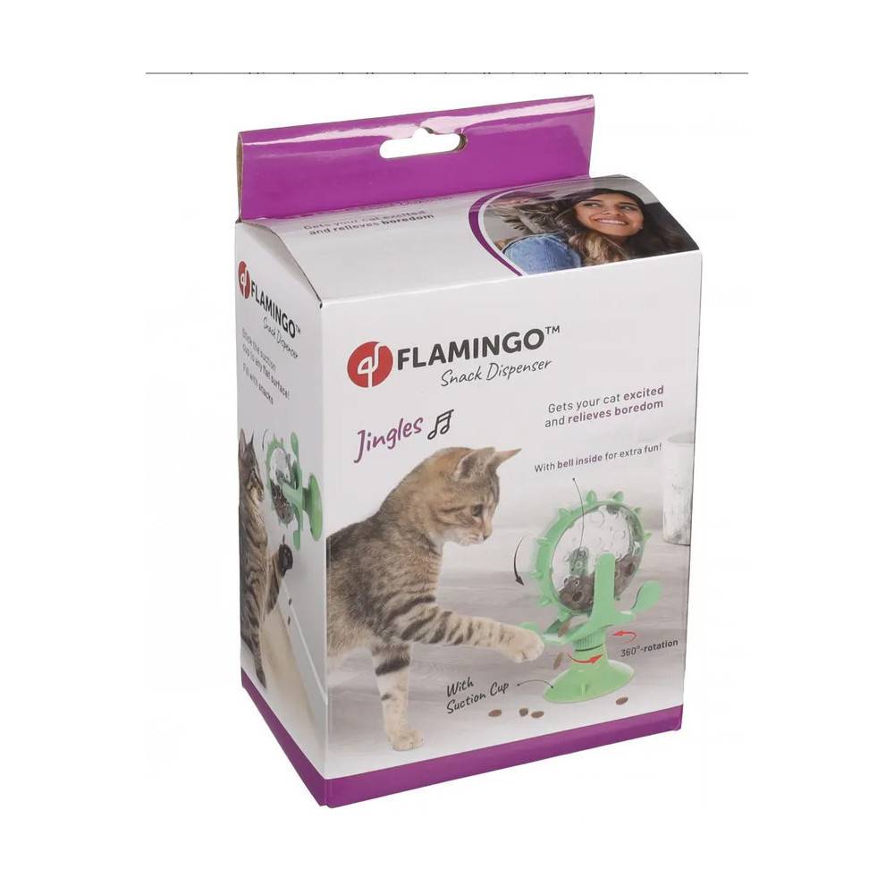 Distributeur de friandise de couleur vert pour chat - Imagen 1
