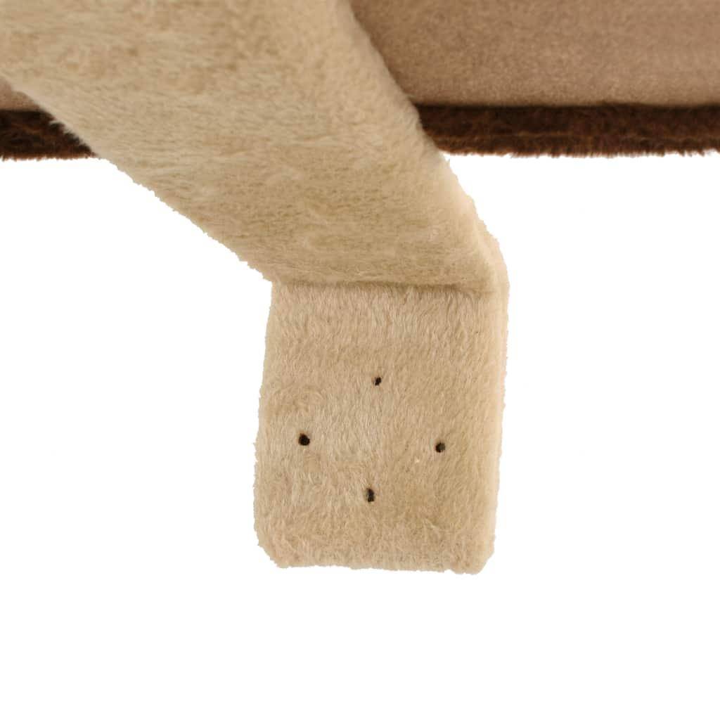 Helloshop26 - Arbre à chat griffoir grattoir niche jouet animaux peluché en sisal montage mural 194 cm beige et marron - Imagen 8