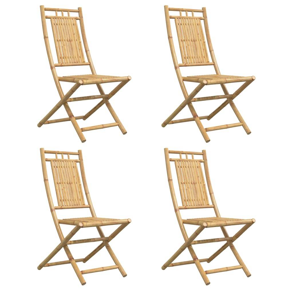 Vidaxl - Chaises pliantes 4 pièces 46x66x99 cm Bambou vidaXL 3278511 - Image 5