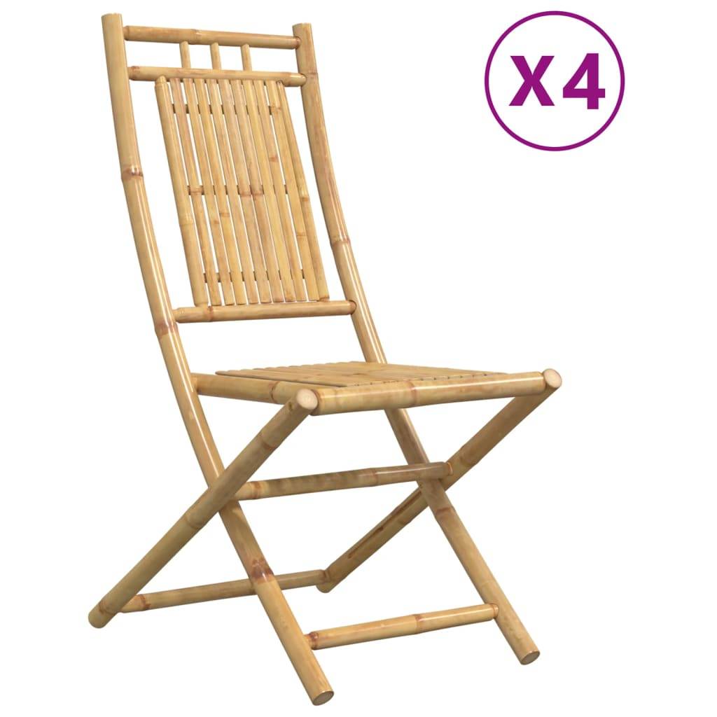 Vidaxl - Chaises pliantes 4 pièces 46x66x99 cm Bambou vidaXL 3278511 - Image 2