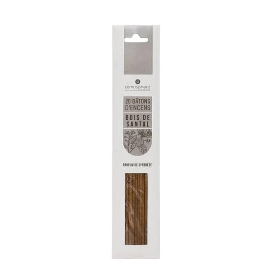 Lot de 20 Bâtons d'Encens 25cm Bois Santal - Image 1