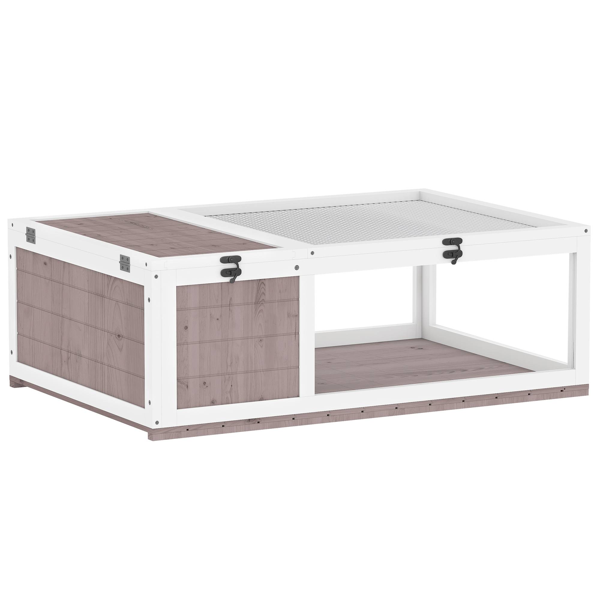 Enclos pour tortue bois marron 91 x 60.5 x 32 cm - PANGIVO - Image 2