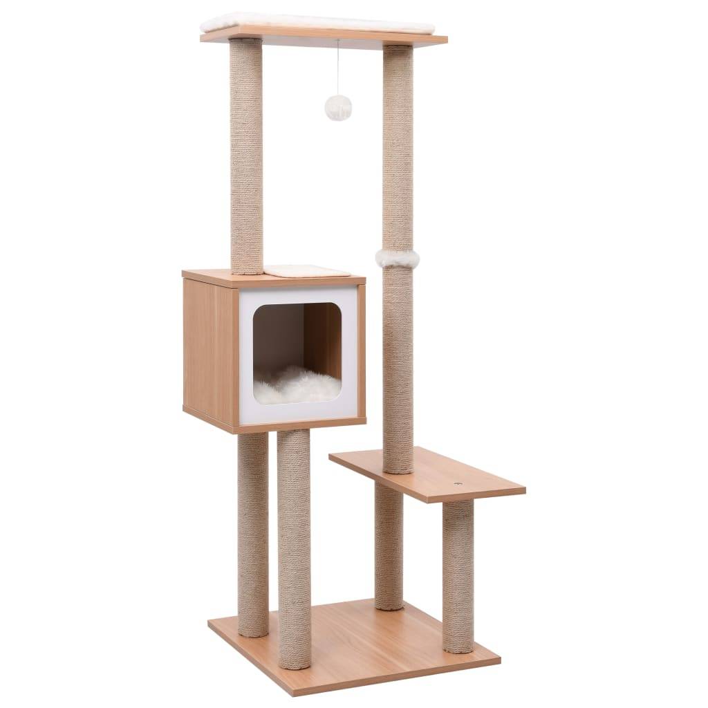 Vidaxl - Arbre à chat avec tapis à gratter en sisal 129 cm vidaXL 170917 - Imagen 1
