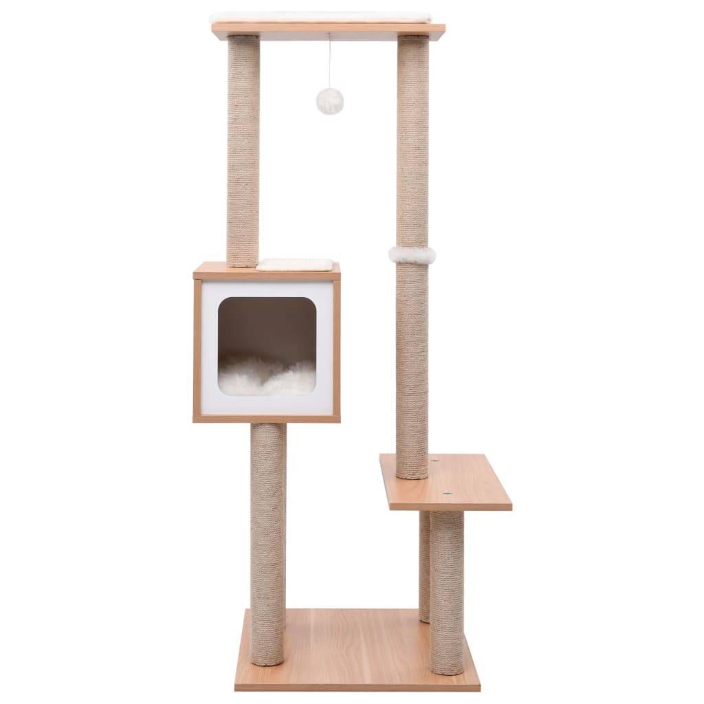 Vidaxl - Arbre à chat avec tapis à gratter en sisal 129 cm vidaXL 170917 - Imagen 2