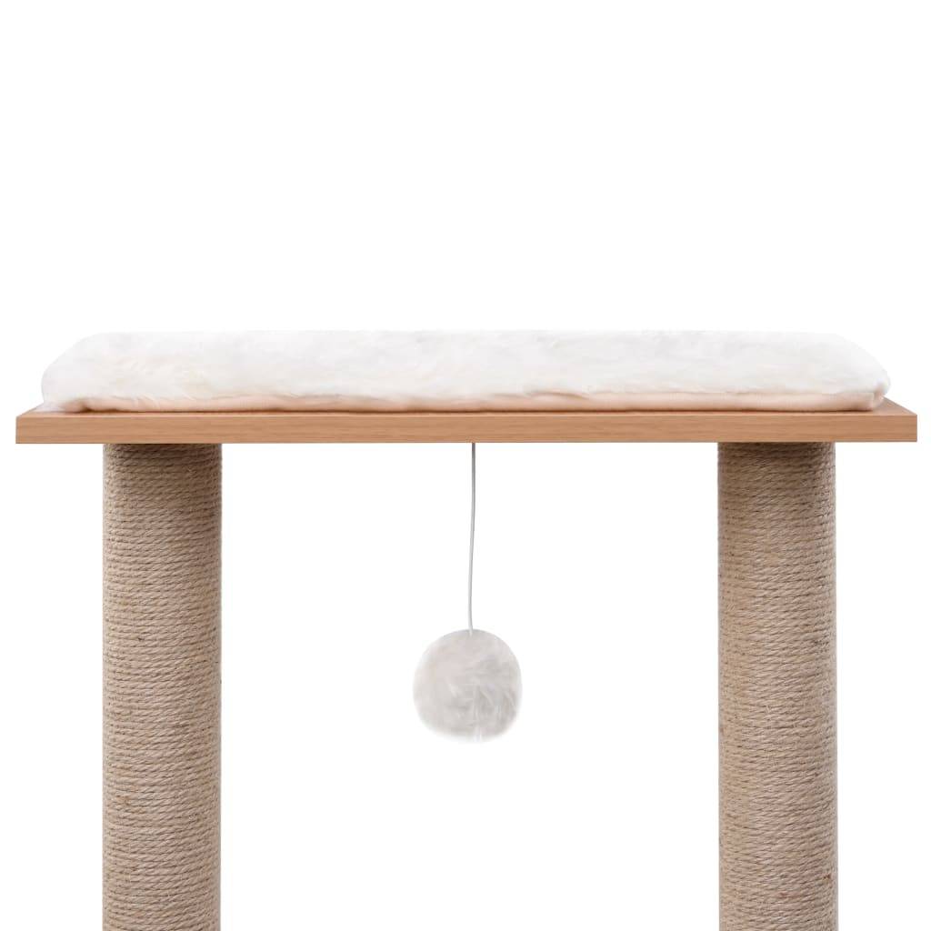 Vidaxl - Arbre à chat avec tapis à gratter en sisal 129 cm vidaXL 170917 - Imagen 4