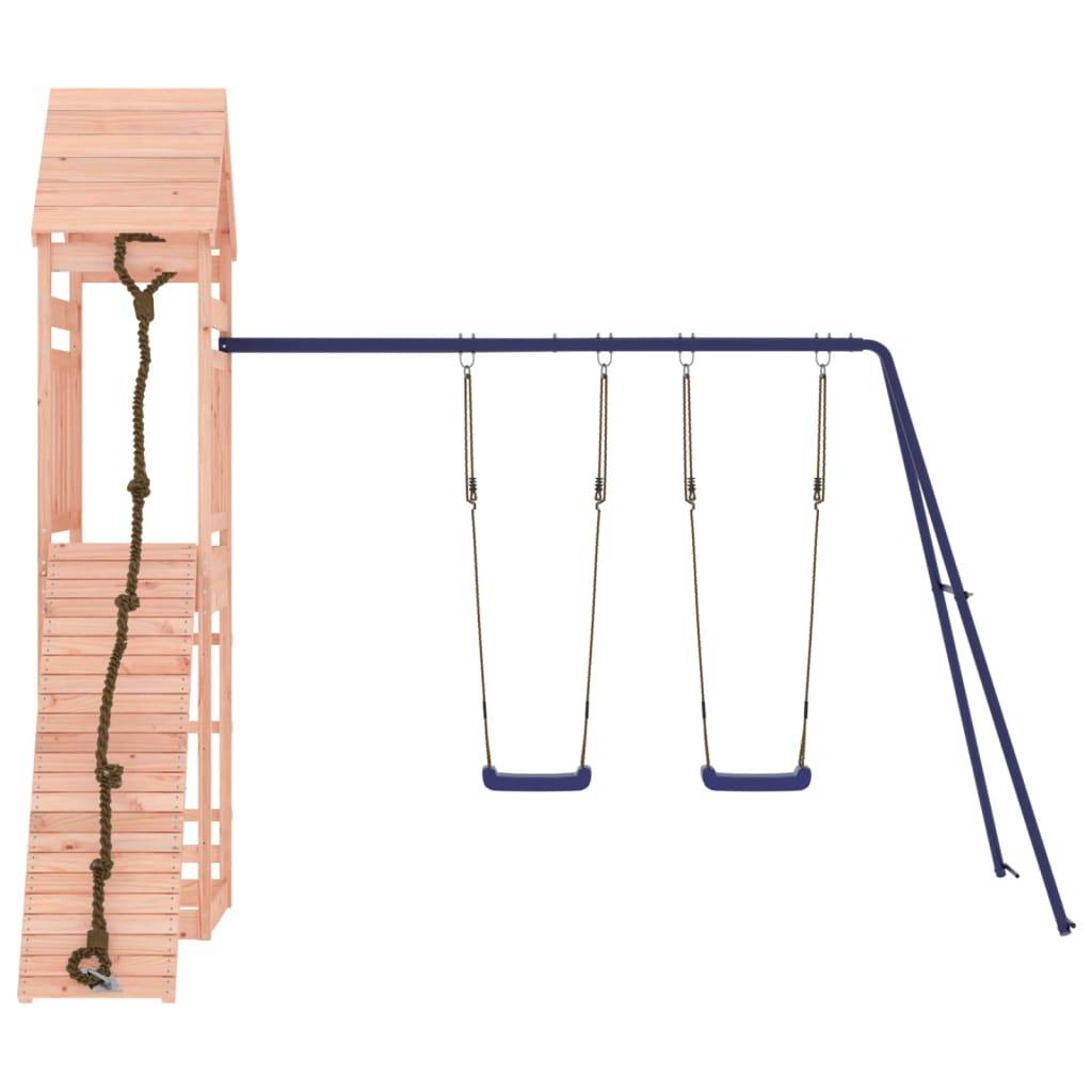 Helloshop26 - Aire de jeux d'extérieur balançoires toboggan portiques robuste jeux jardin 315 x 257 x 264 cm bois massif de douglas - Imagen 4