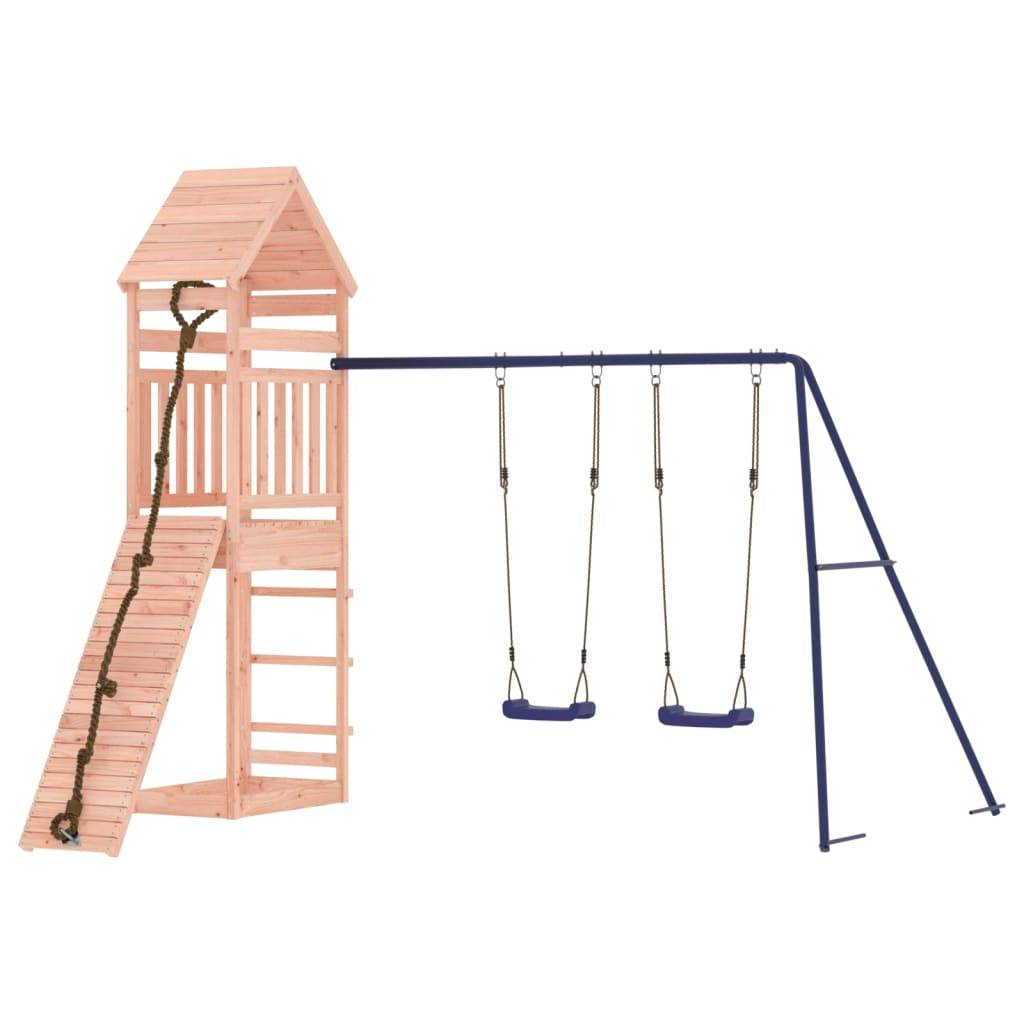 Helloshop26 - Aire de jeux d'extérieur balançoires toboggan portiques robuste jeux jardin 315 x 257 x 264 cm bois massif de douglas - Imagen 1