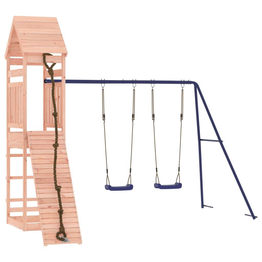 Helloshop26 - Aire de jeux d'extérieur balançoires toboggan portiques robuste jeux jardin 315 x 257 x 264 cm bois massif de douglas - Imagen 2