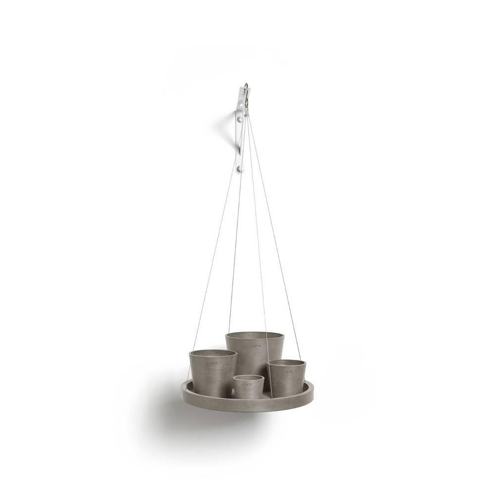 Ecopots - Support suspendu Hanging 36 Taupe - Ø 36 x H. 3 cm ECOPOTS