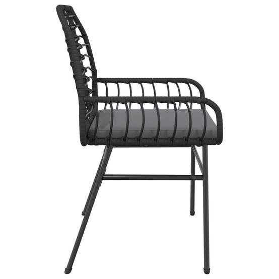 Lot de 2 Fauteuils Bas de Jardin Résine Tressée avec Coussins pour Terrasse Noir – ComfortXL Outdoor Living - Image 6