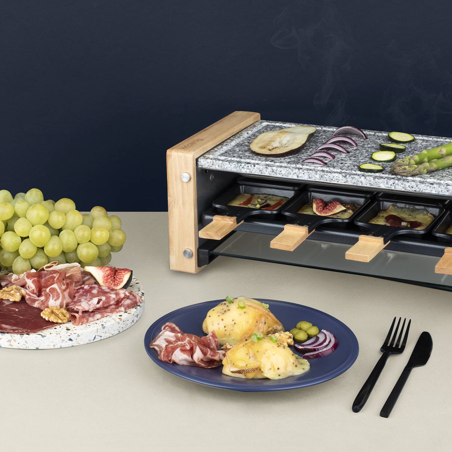 H.Koenig - Appareil à raclette et pierre à cuire 8 personnes - WOD12 H.Koenig - Imagen 7