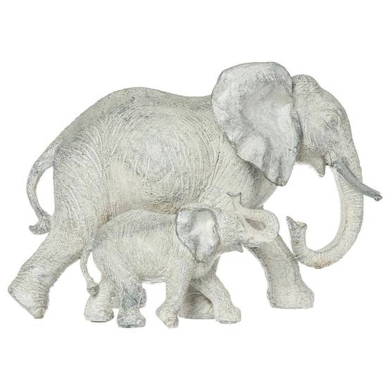 Atmosphera - Statue 2 éléphants Kenna H.15,5cm résine - Atmosphera Créateur d'intérieur - Image 1