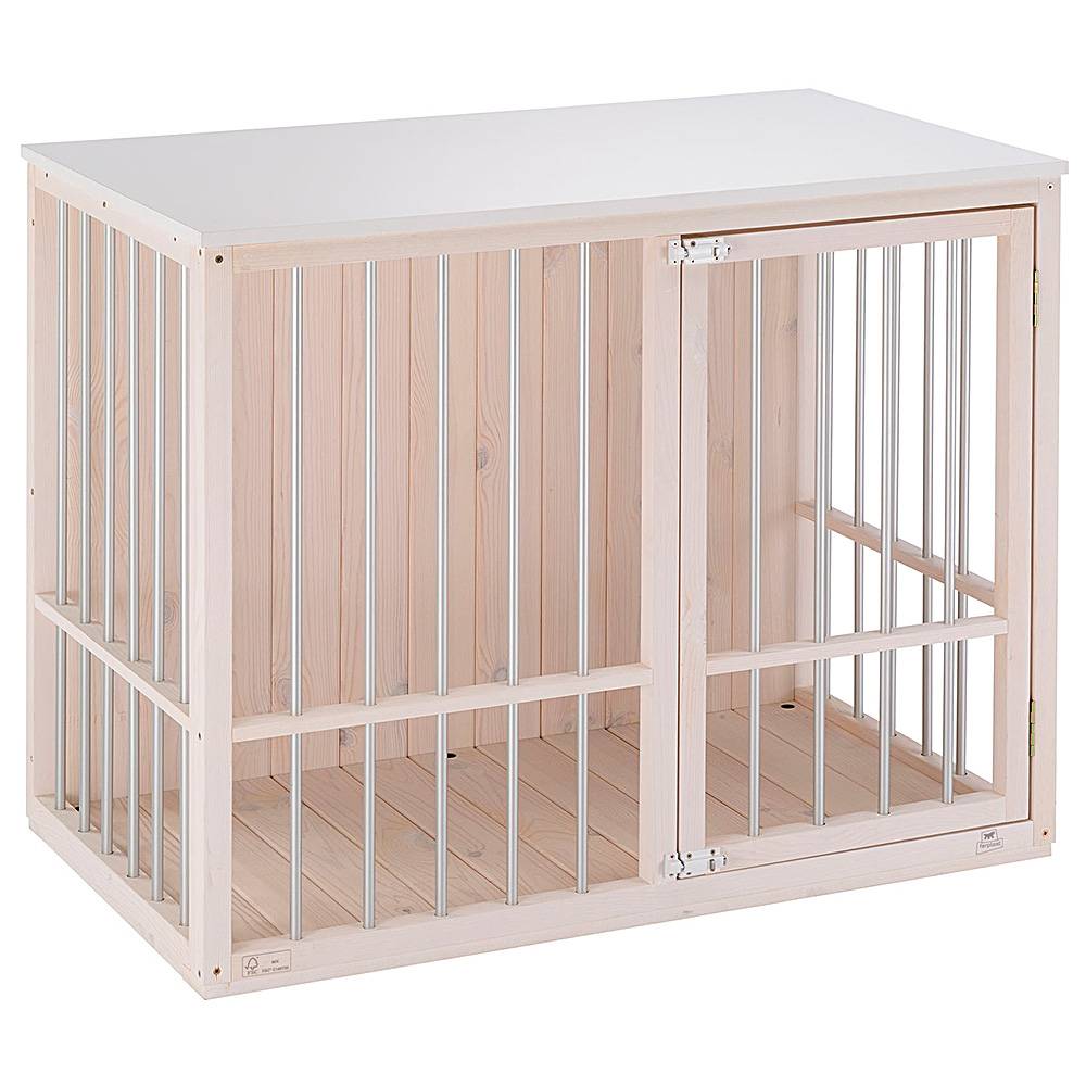 Ferplast - Niche d’intérieur pour Chiens DOG FORT, Bois FSC, Barres Aluminium, Fermeture de Sécurité - Imagen 1