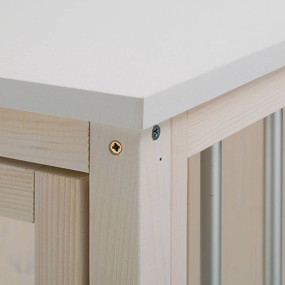 Ferplast - Niche d’intérieur pour Chiens DOG FORT, Bois FSC, Barres Aluminium, Fermeture de Sécurité - Imagen 5
