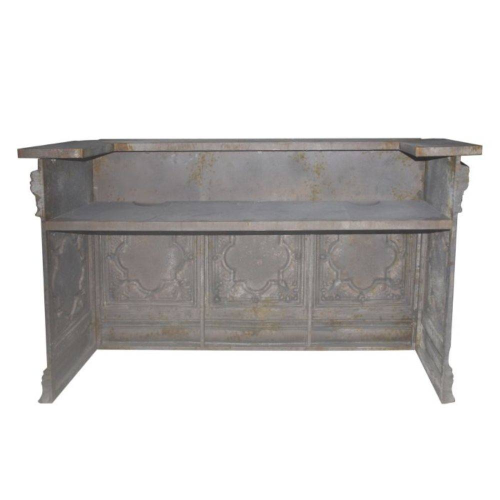 Chemin De Campagne - Comptoir vintage avec étagère en fer gris antique 217 x 76 x 118 cm Chemin de campagne - Imagen 3