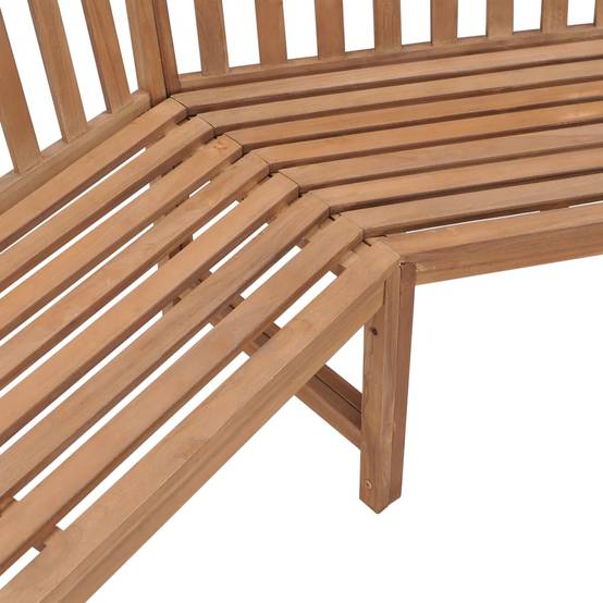 Banc de jardin meuble de patio d'extérieur terrasse d'angle de jardin 185 x 185 x 90 cm bois de teck solide - Image 5