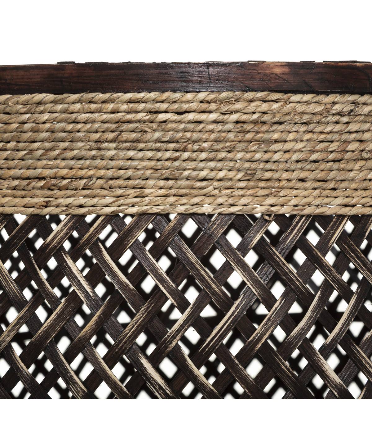Atmosphera - Set de 3 Paniers de rangement Bruns en Bambou et Roseau - Imagen 2