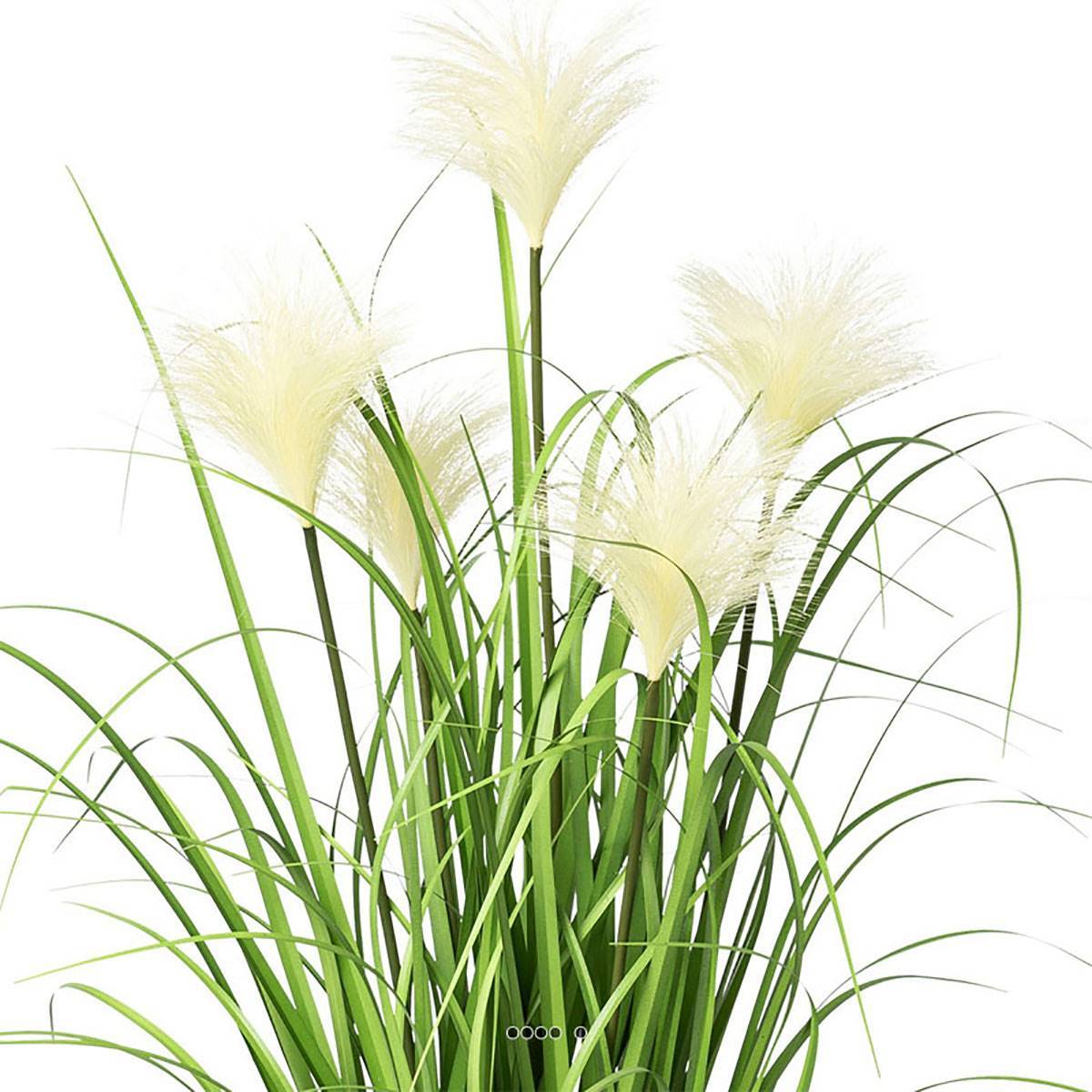 Artificielles - Herbe artificielle touffe en pot avec ses chatons H 66 cm - Imagen 3