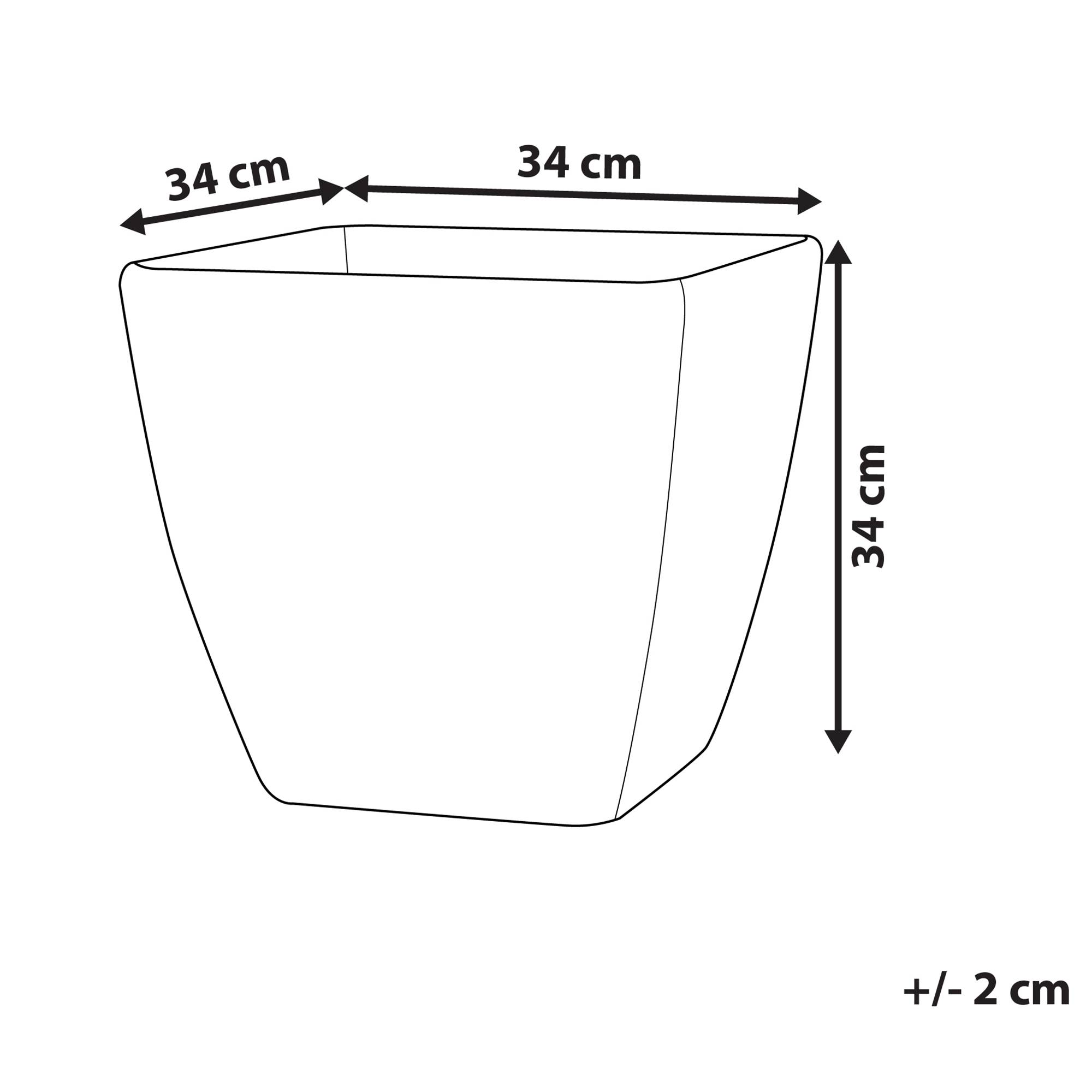 Beliani - Cache-pot d'extérieur Fibre d'argile Gris foncé ZELI Beliani - Imagen 2