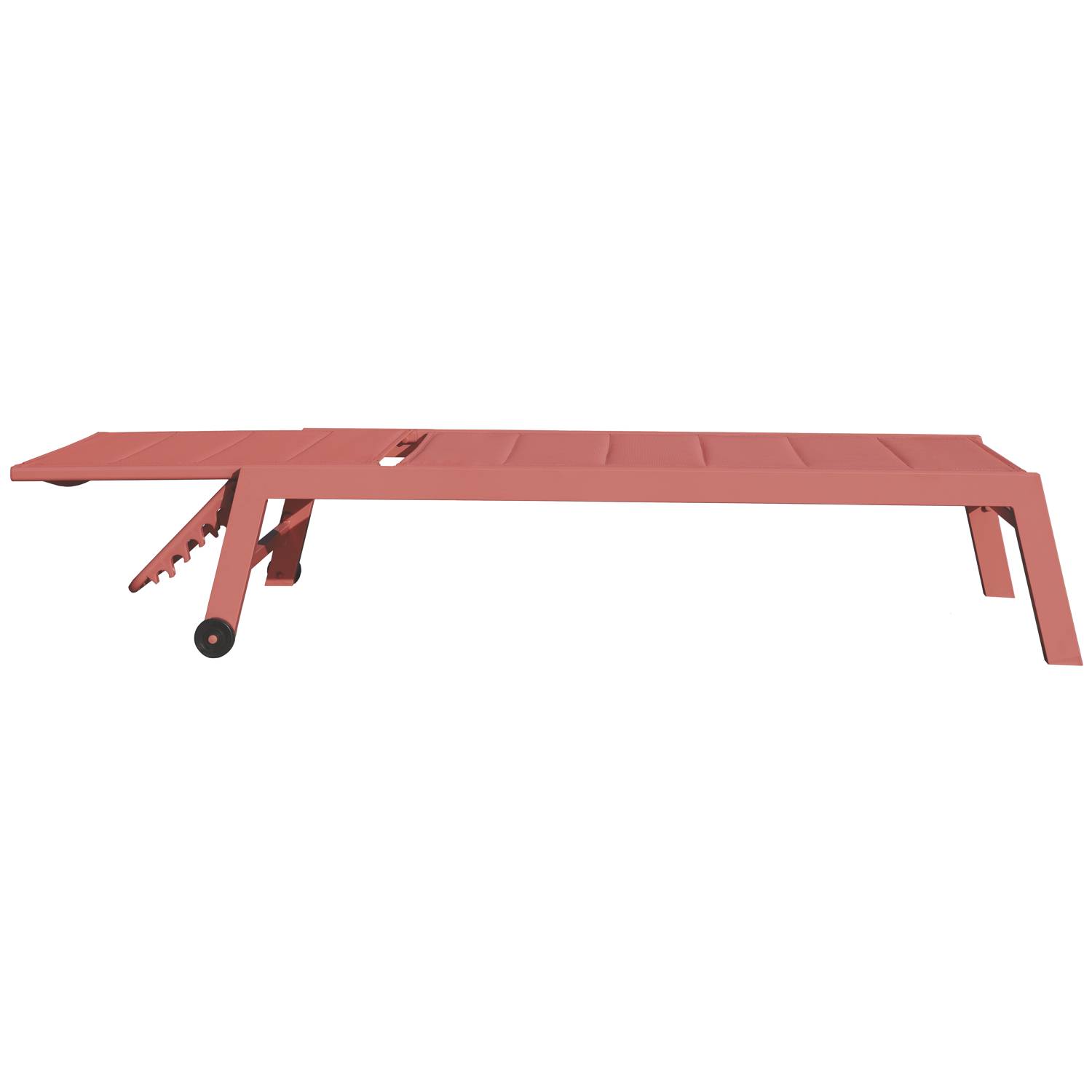 Bain de soleil BARBADOS en textilène terracotta - aluminium terracotta - HAPPY GARDEN - Image 4