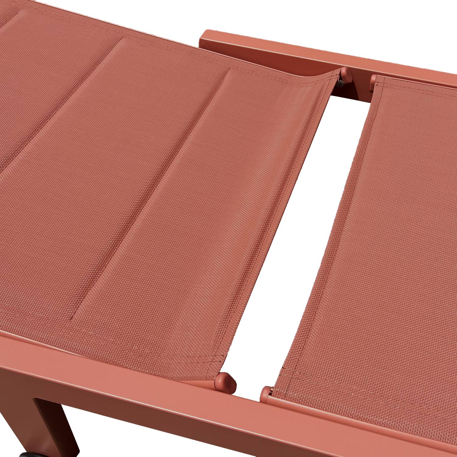 Happy Garden - Bain de soleil BARBADOS en textilène terracotta - aluminium terracotta - HAPPY GARDEN - Imagen 6