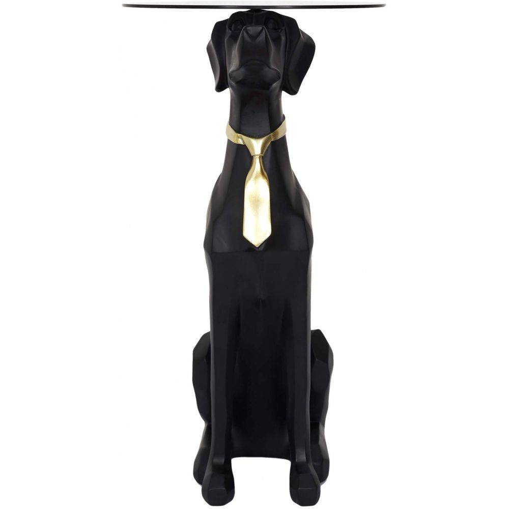 The Home Deco Factory - Table basse déco chien assis plateau en verre 66 cm - Image 3