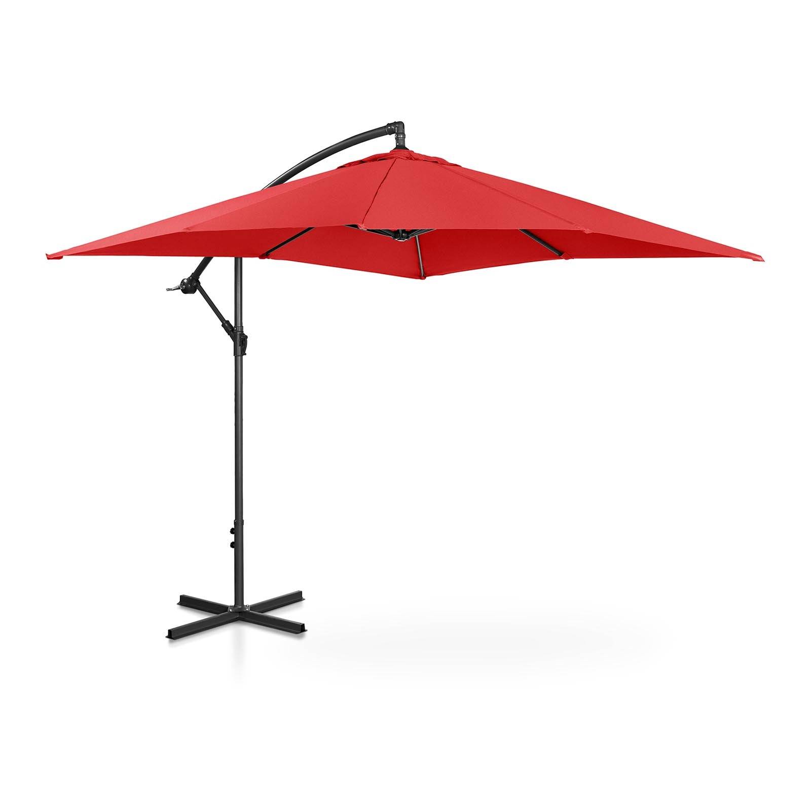 Helloshop26 - Parasol déporté - Rouge - Rectangulaire - 250 x 250 cm - Inclinable - Imagen 1