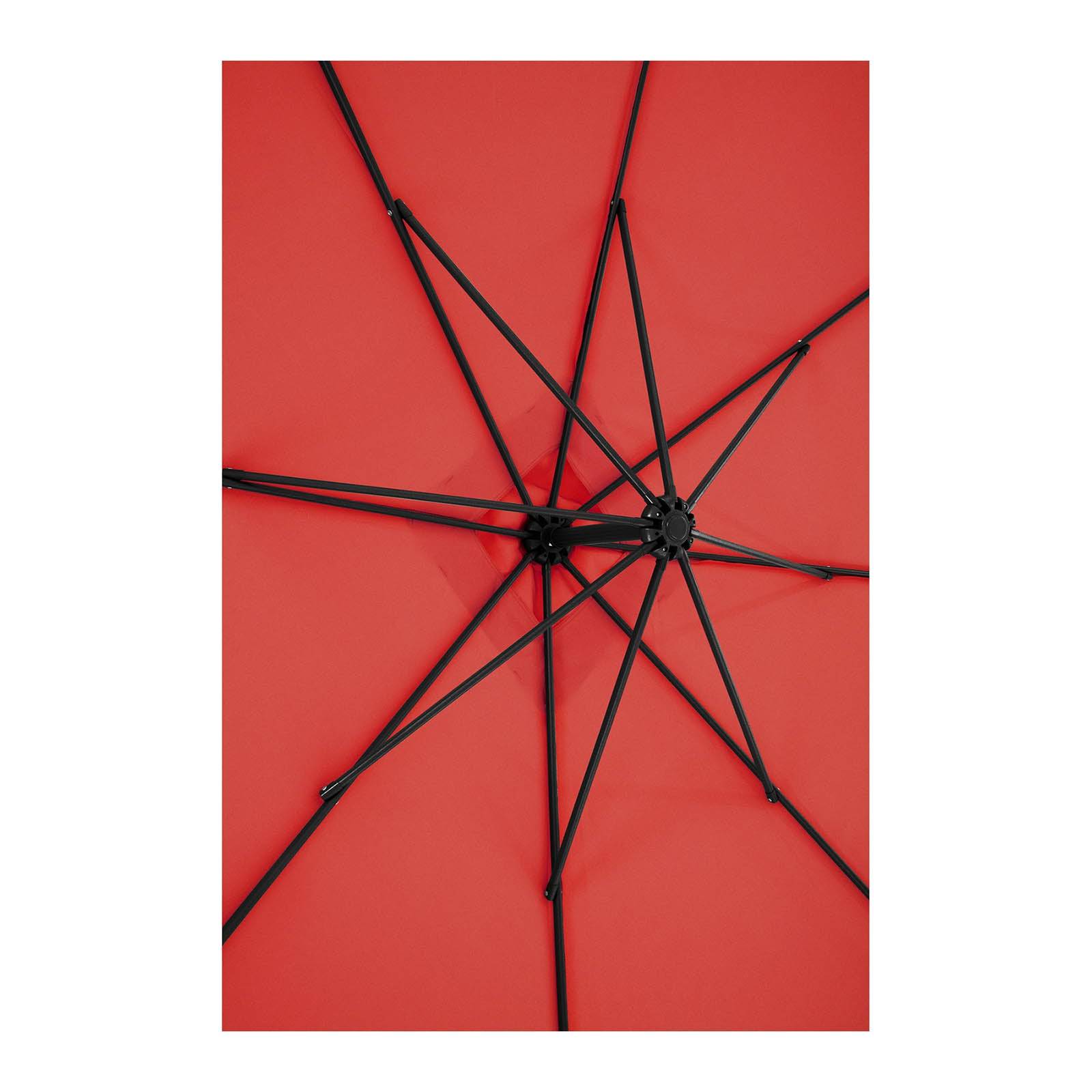 Helloshop26 - Parasol déporté - Rouge - Rectangulaire - 250 x 250 cm - Inclinable - Imagen 5