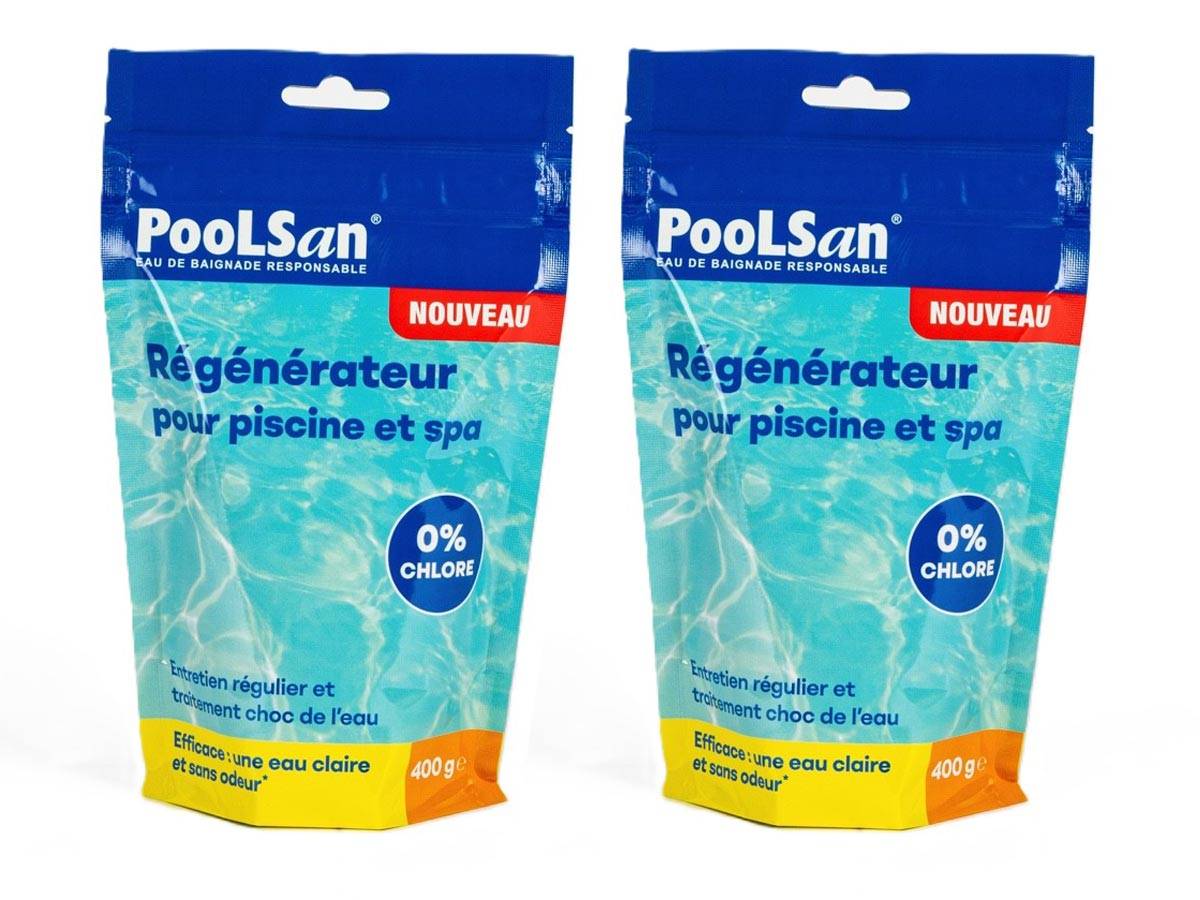 Poolsan - BSI - Pack PooLSan - Recharge Sans Chlore - Régénérateur pour Désinfection Eau Piscine ou Spa - Sachet 800g - Imagen 1