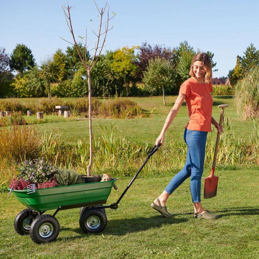Sodipa - Chariot remorque de jardin 52 Litres - Imagen 2