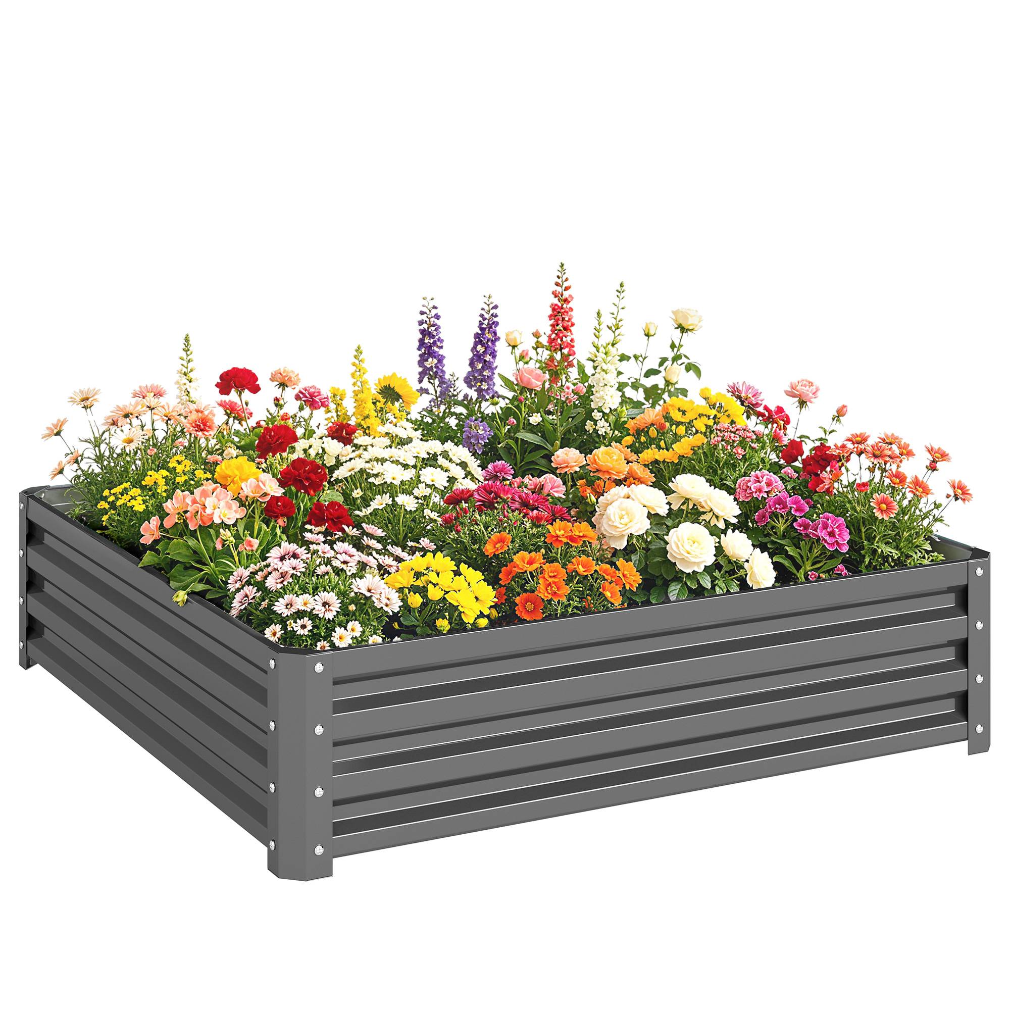 PANGIVO - Carré potager acier galvanisé gris clair 120 x 120 x 30 cm - PANGIVO - Image 1