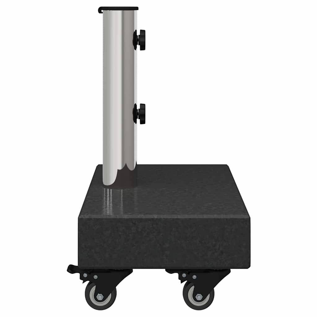 Helloshop26 - Base de parasol rectangulaire avec roues pratique jardin terrasse 45 x 25 x 45 cm en granit noir - Image 3