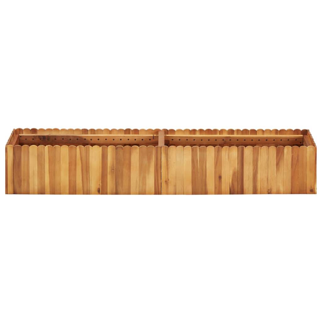 Helloshop26 - Jardinière lit surélevé plantes fleurs jardin 150 x 30 x 25 cm bois massif d'acacia - Imagen 2
