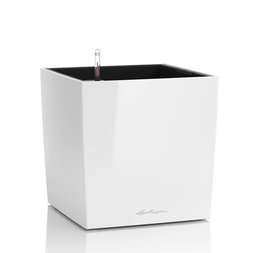 Lechuza - Cubo Premium 30 - Kit Completo, blanco brillante 30 cm Lechuza