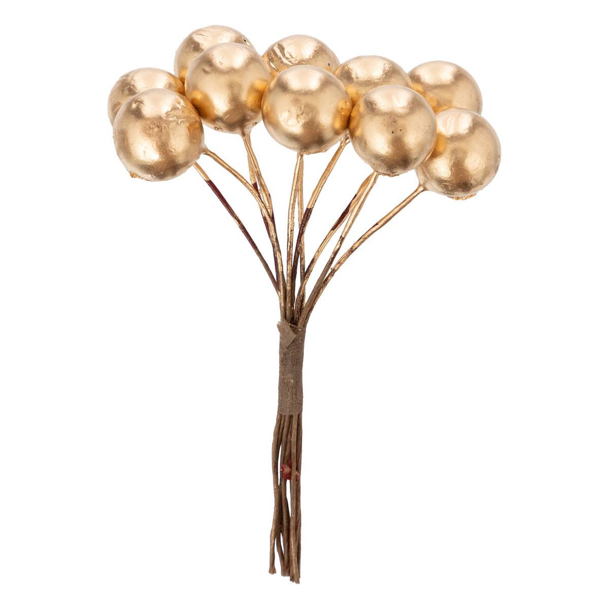 Fééric Lights & Christmas - Lot de 4 Bouquets de 10 Boules Or - Imagen 1