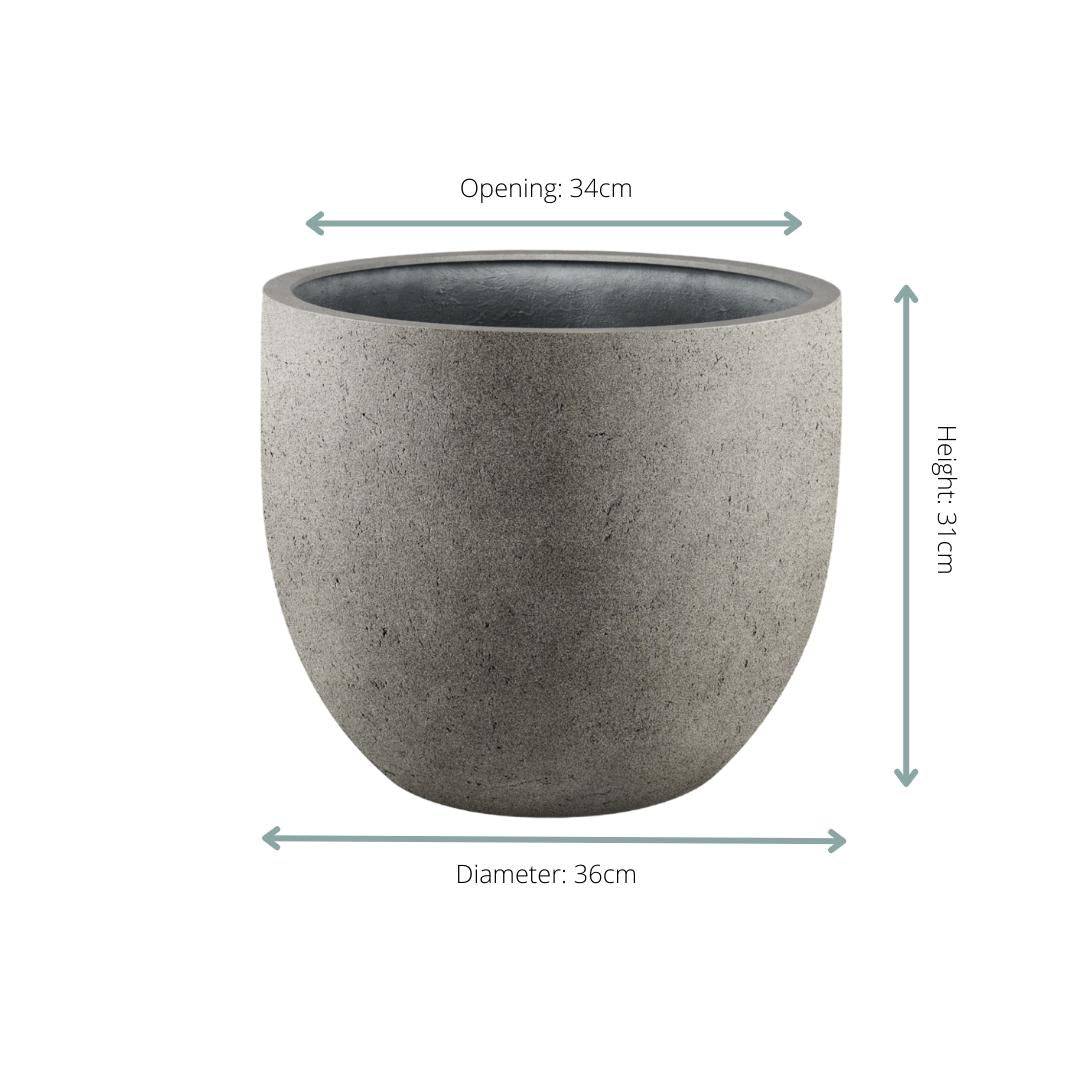 Pot New Egg Gris 36 cm- La Green Touch - Imagen 2