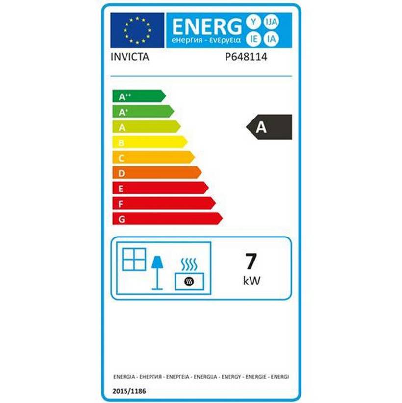 Invicta - Poêle à bois fonte 7kw noir P648114 Invicta - Imagen 2