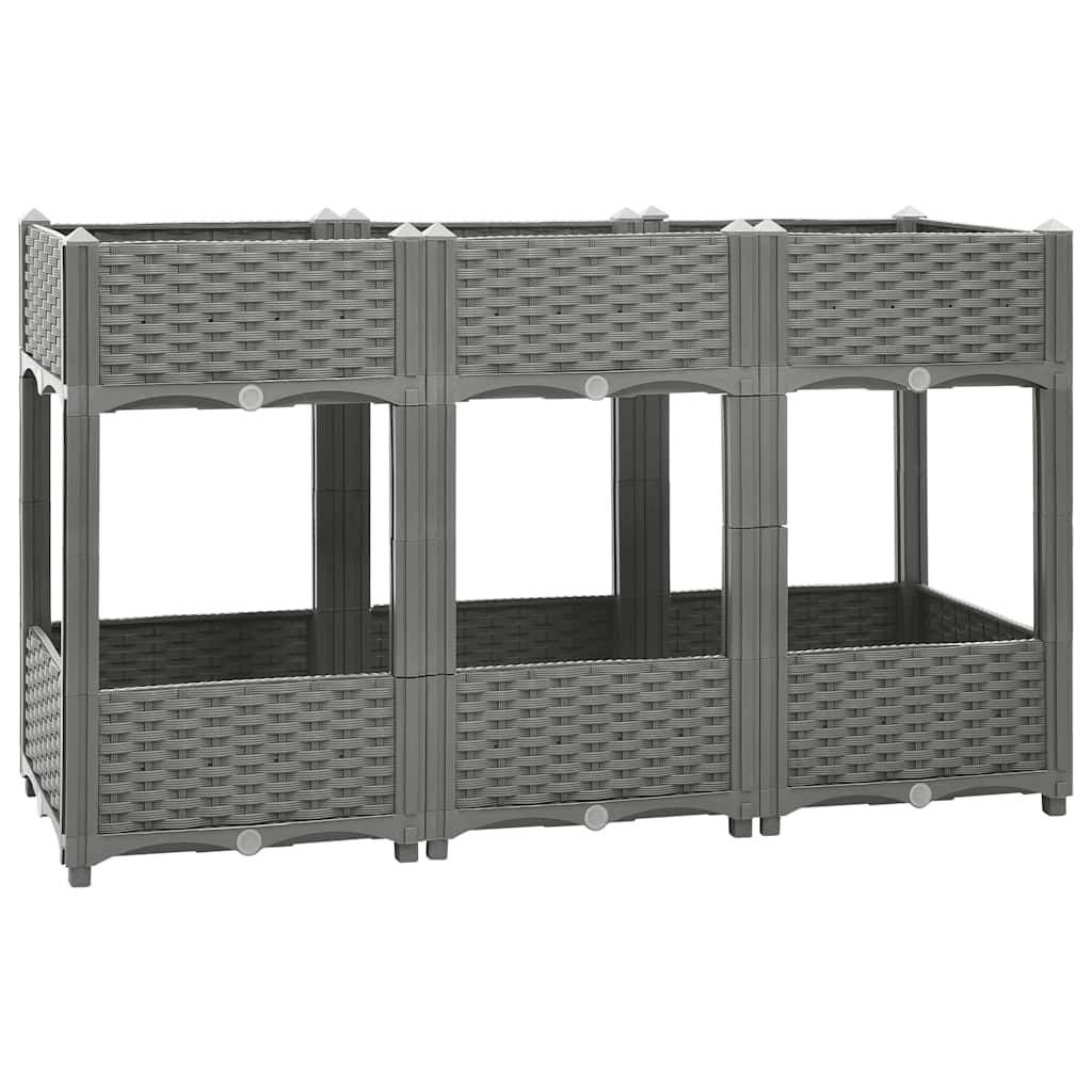 Prolenta Premium - Jardinière polypropylène gris 120 x 40 x 71 cm - Prolenta premium p356.5 - Image 2