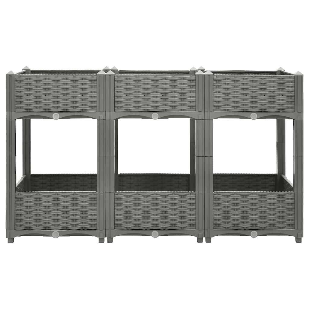 Prolenta Premium - Jardinière polypropylène gris 120 x 40 x 71 cm - Prolenta premium p356.5 - Image 3