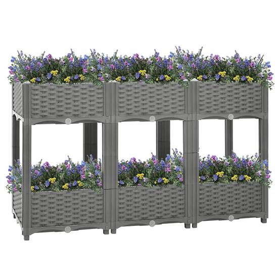Jardiniere plastique polypropylène gris 80 x 40 x 38 cm - Prolenta premium p334.3 - Gamm vert Jardiniere plastique polypropylène gris 80 x 40 x 38 cm - Prolenta premium p334.3 - Gamm vert
