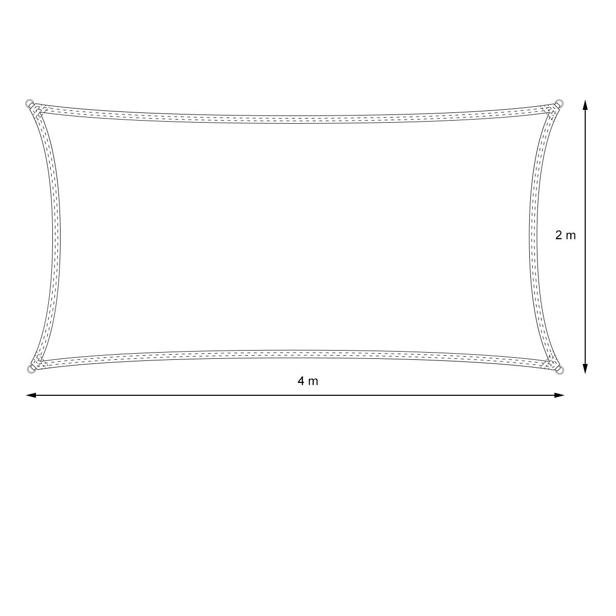 Ecd-Germany - Voile d'ombrage protection UV solaire toile parasol rectangle 2x4 m anthracite - Imagen 8