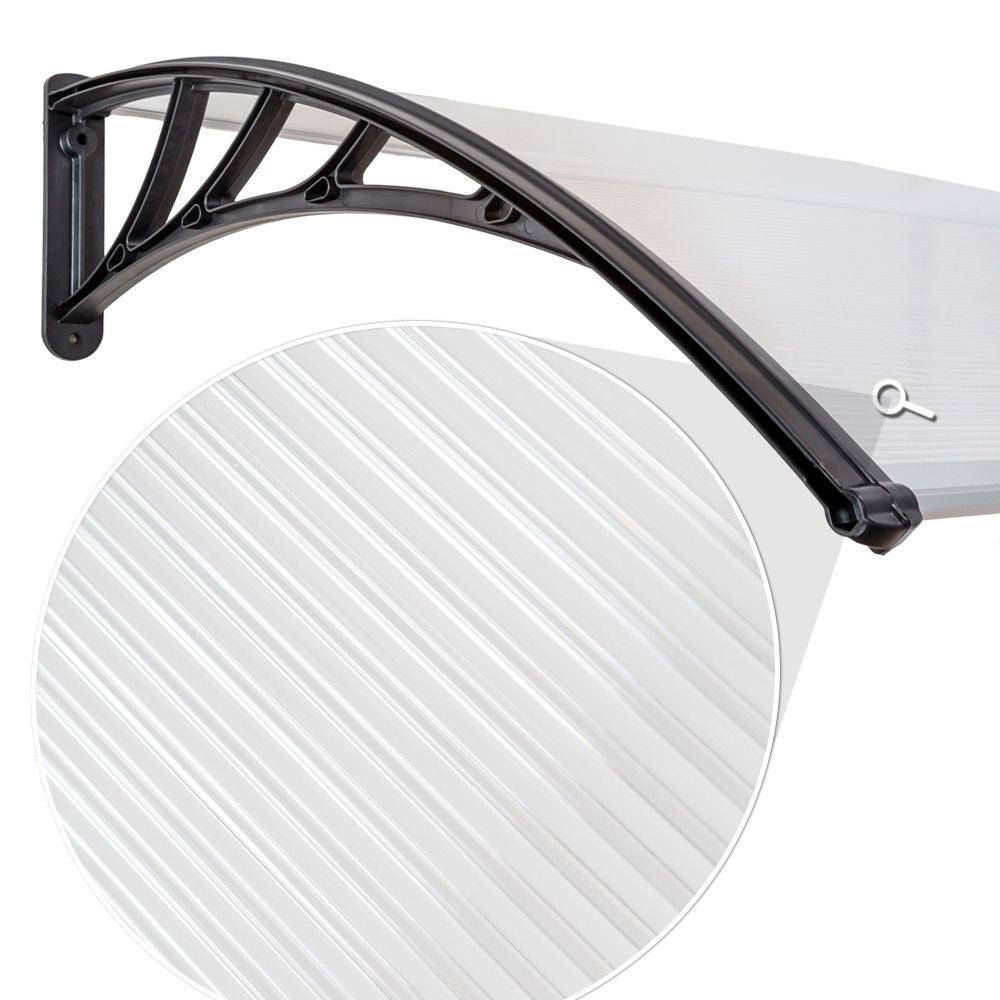 Helloshop26 - Auvent porte marquise abris de jardin moderne polycarbonate 300 cm - Imagen 3